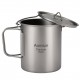 Aomiun Ultralight 750ml Titanium Pot Portable Titanium Water Mug Cup with Lid and Foldable Handle Outdoor Camping Cooking Picnic Aomiun Ultralight 750ml Titanium Pot Portable Titanium Water Mug Cup with Lid and Foldable Handle Outdoor Camping Cooking Picnic