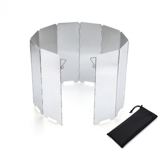 10 Plates Foldable Windscreen for Outdoor Camping Stoves Gas Stove Wind Shield Screens Windshield 10 Plates Foldable Windscreen for Outdoor Camping Stoves Gas Stove Wind Shield Screens Windshield