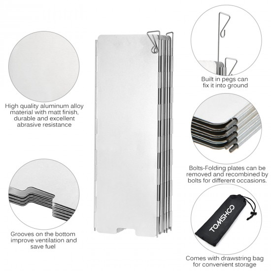 10 Plates Foldable Windscreen for Outdoor Camping Stoves Gas Stove Wind Shield Screens Windshield 10 Plates Foldable Windscreen for Outdoor Camping Stoves Gas Stove Wind Shield Screens Windshield