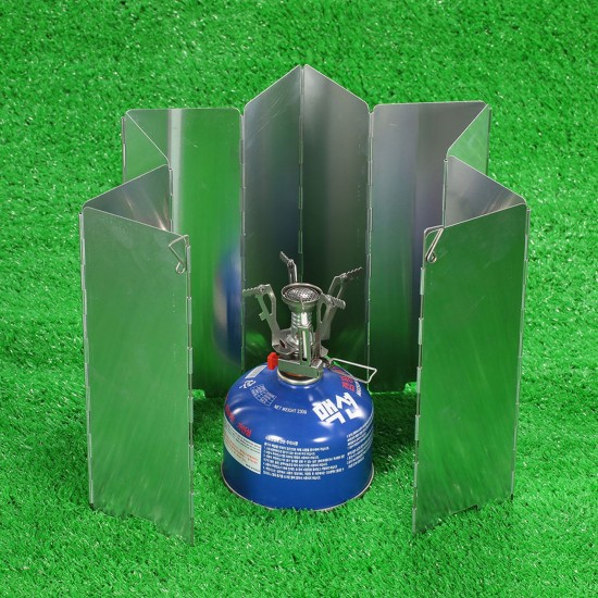 10 Plates Foldable Windscreen for Outdoor Camping Stoves Gas Stove Wind Shield Screens Windshield 10 Plates Foldable Windscreen for Outdoor Camping Stoves Gas Stove Wind Shield Screens Windshield