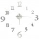 3D Wall Clock Modern Design Silver 100 cm XXL 3D Wall Clock Modern Design Silver 100 cm XXL