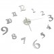 3D Wall Clock Modern Design Silver 100 cm XXL 3D Wall Clock Modern Design Silver 100 cm XXL