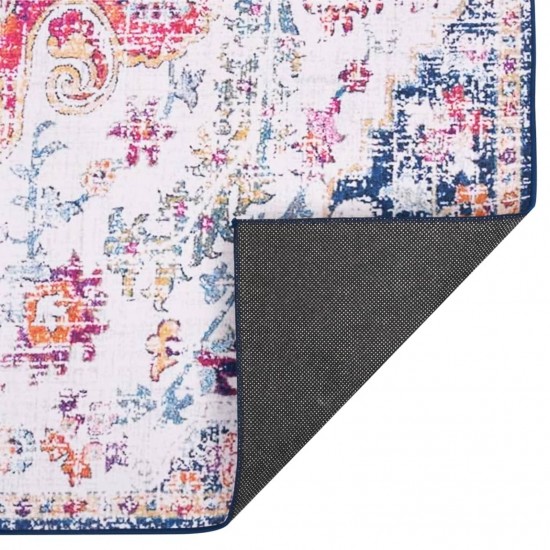 Printed Rug Multicolour 120x160 cm Fabric Printed Rug Multicolour 120x160 cm Fabric