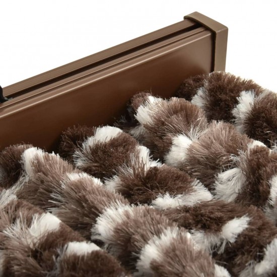 Insect Curtain Brown and White 100x220 cm Chenille Insect Curtain Brown and White 100x220 cm Chenille