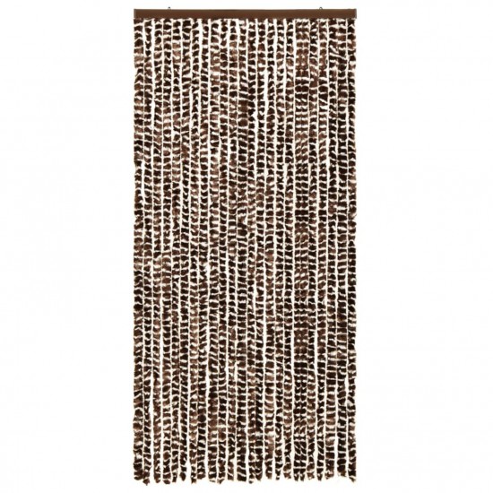 Insect Curtain Brown and White 100x220 cm Chenille Insect Curtain Brown and White 100x220 cm Chenille