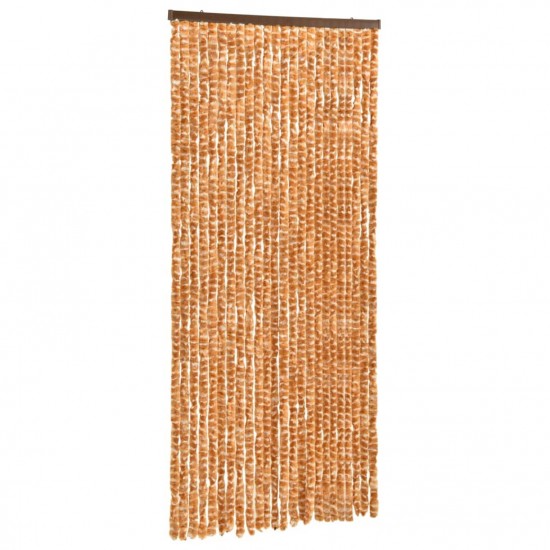 Insect Curtain Ochre and White 100x220 cm Chenille Insect Curtain Ochre and White 100x220 cm Chenille