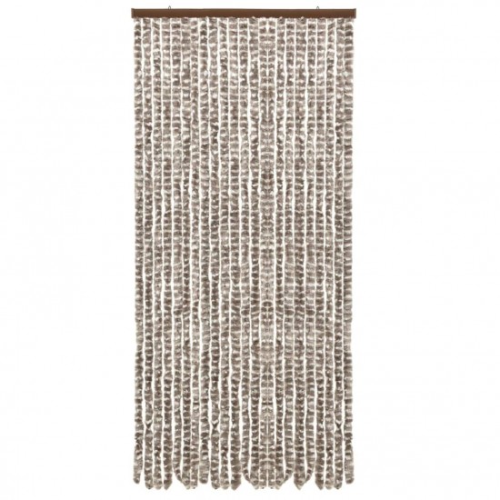Insect Curtain Taupe and White 90x220 cm Chenille Insect Curtain Taupe and White 90x220 cm Chenille