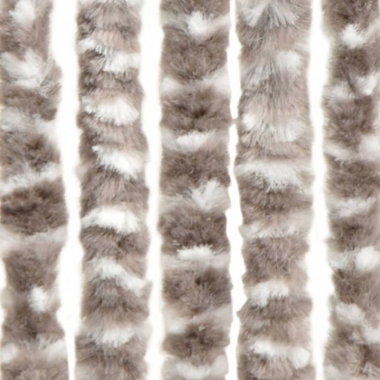 Insect Curtain Taupe and White 90x220 cm Chenille Insect Curtain Taupe and White 90x220 cm Chenille