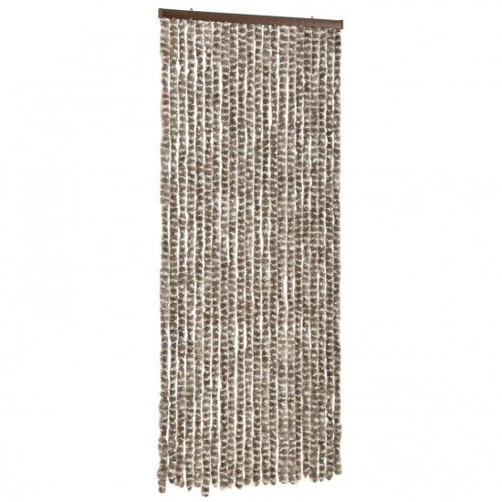 Insect Curtain Taupe and White 90x220 cm Chenille Insect Curtain Taupe and White 90x220 cm Chenille