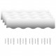 Wall Mirrors 4 pcs 100x23 cm Wave Glass Wall Mirrors 4 pcs 100x23 cm Wave Glass