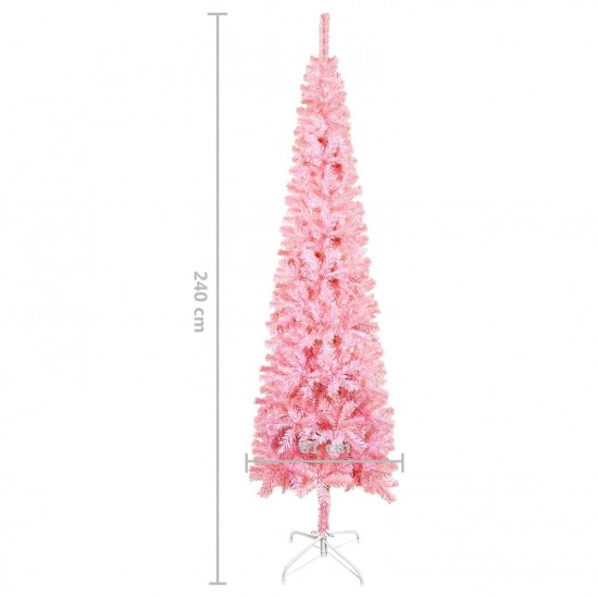 Slim Christmas Tree Pink 240 cm Slim Christmas Tree Pink 240 cm