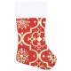 Luxury Christmas Tree Skirt with Sock Red 150 cm Fabric Luxury Christmas Tree Skirt with Sock Red 150 cm Fabric