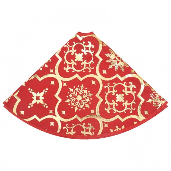 Luxury Christmas Tree Skirt with Sock Red 150 cm Fabric Luxury Christmas Tree Skirt with Sock Red 150 cm Fabric