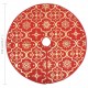 Luxury Christmas Tree Skirt with Sock Red 150 cm Fabric Luxury Christmas Tree Skirt with Sock Red 150 cm Fabric
