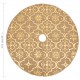 Luxury Christmas Tree Skirt with Sock Yellow 122 cm Fabric Luxury Christmas Tree Skirt with Sock Yellow 122 cm Fabric