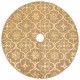 Luxury Christmas Tree Skirt with Sock Yellow 122 cm Fabric Luxury Christmas Tree Skirt with Sock Yellow 122 cm Fabric