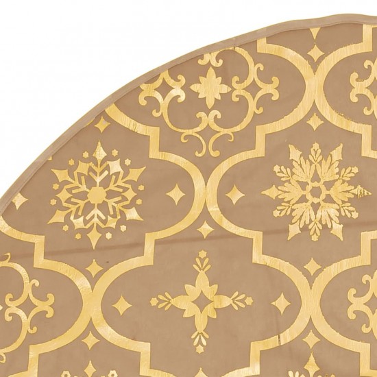 Luxury Christmas Tree Skirt with Sock Yellow 122 cm Fabric Luxury Christmas Tree Skirt with Sock Yellow 122 cm Fabric