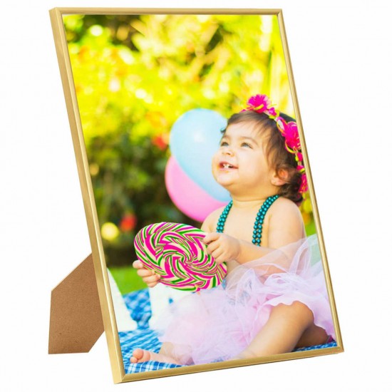 Photo Frames Collage 5 pcs for Wall or Table Gold 50x70 cm MDF Photo Frames Collage 5 pcs for Wall or Table Gold 50x70 cm MDF