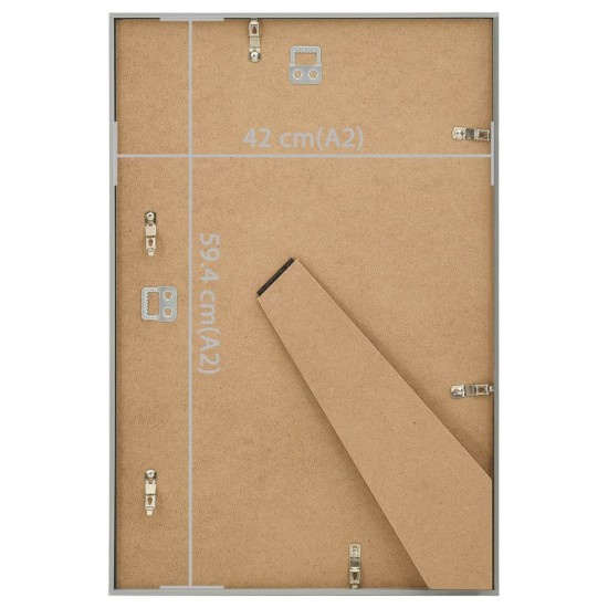 Photo Frames Collage 3 pcs for Wall/Table Silver 42x59.4 cm MDF Photo Frames Collage 3 pcs for Wall/Table Silver 42x59.4 cm MDF