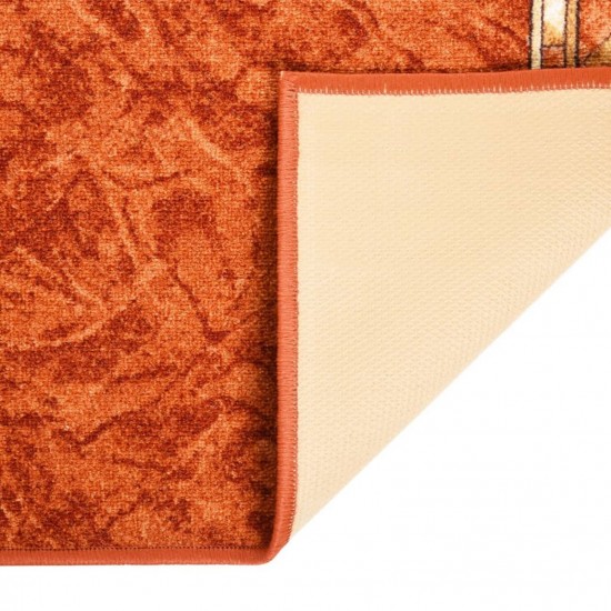Carpet Runner Terracotta 100x350 cm Anti Slip Carpet Runner Terracotta 100x350 cm Anti Slip