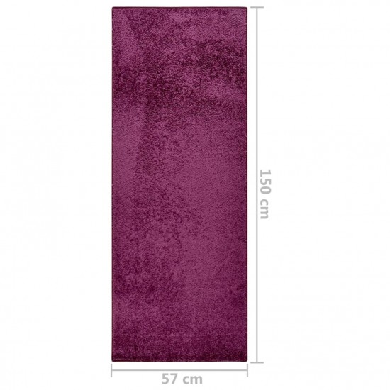 Soft Pile Rug Anti-slip 57x150 cm Purple Soft Pile Rug Anti-slip 57x150 cm Purple