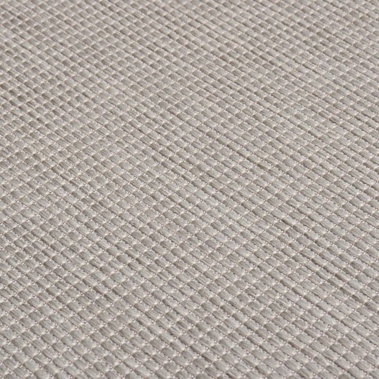 Outdoor Flatweave Rug 80x150 cm Taupe Outdoor Flatweave Rug 80x150 cm Taupe