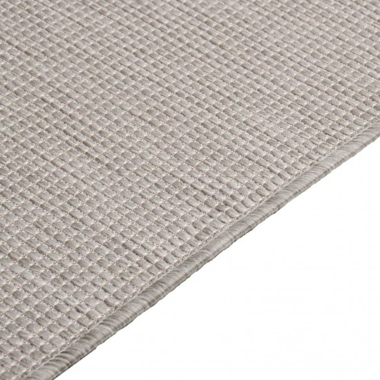Outdoor Flatweave Rug 80x150 cm Taupe Outdoor Flatweave Rug 80x150 cm Taupe