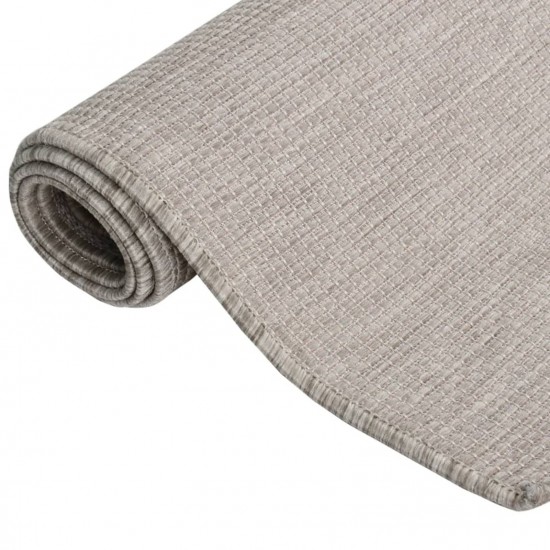 Outdoor Flatweave Rug 80x150 cm Taupe Outdoor Flatweave Rug 80x150 cm Taupe