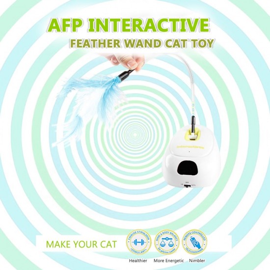 ALL FOR PAWS Feather Wand Cat Toy Electric Rotating Feather Scratch Toy for Cat Pet ALL FOR PAWS Feather Wand Cat Toy Electric Rotating Feather Scratch Toy for Cat Pet