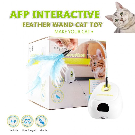 ALL FOR PAWS Feather Wand Cat Toy Electric Rotating Feather Scratch Toy for Cat Pet ALL FOR PAWS Feather Wand Cat Toy Electric Rotating Feather Scratch Toy for Cat Pet