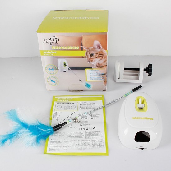 ALL FOR PAWS Feather Wand Cat Toy Electric Rotating Feather Scratch Toy for Cat Pet ALL FOR PAWS Feather Wand Cat Toy Electric Rotating Feather Scratch Toy for Cat Pet