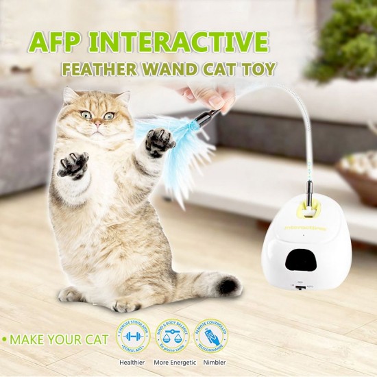 ALL FOR PAWS Feather Wand Cat Toy Electric Rotating Feather Scratch Toy for Cat Pet ALL FOR PAWS Feather Wand Cat Toy Electric Rotating Feather Scratch Toy for Cat Pet