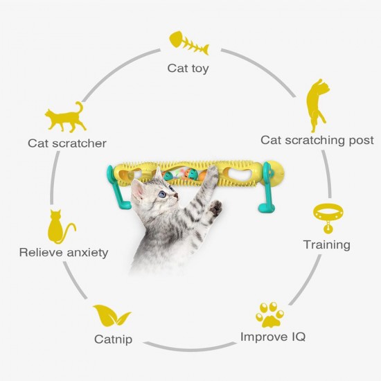 Cat Tracks Cat Toy Pet Interactive Toy Cat Scratching Tickle Toy with Catnip Glowing Balls Cat Tracks Cat Toy Pet Interactive Toy Cat Scratching Tickle Toy with Catnip Glowing Balls