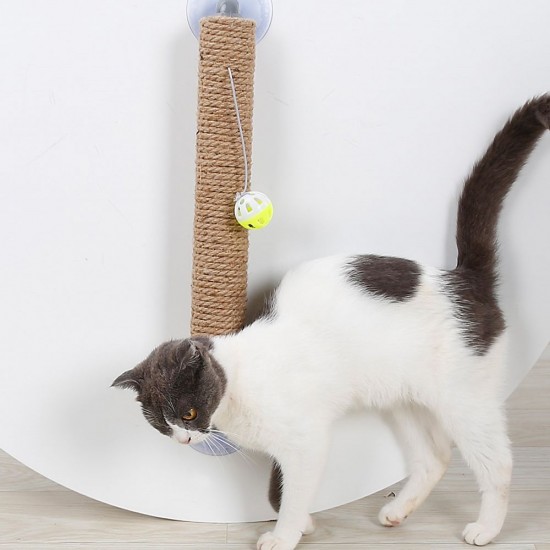 Wall Mounted Scratching Post with Hanging Ball Toy Cat Scratcher Cat Climbing Scratching Toy for Cats Playing Alone Wall Mounted Scratching Post with Hanging Ball Toy Cat Scratcher Cat Climbing Scratching Toy for Cats Playing Alone