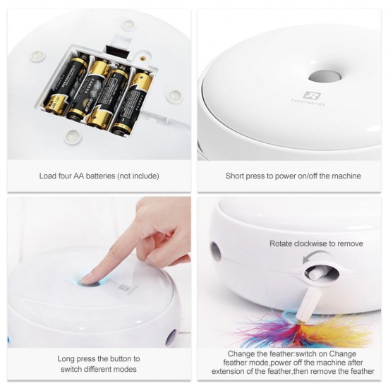Interactive Cat Toy Electronic Smart Cat Teasing Toy with Dripping Sounds Feather Smart Modes Nighttime Light Interactive Cat Toy Electronic Smart Cat Teasing Toy with Dripping Sounds Feather Smart Modes Nighttime Light