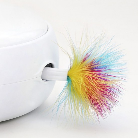 Interactive Cat Toy Electronic Smart Cat Teasing Toy with Dripping Sounds Feather Smart Modes Nighttime Light Interactive Cat Toy Electronic Smart Cat Teasing Toy with Dripping Sounds Feather Smart Modes Nighttime Light