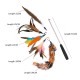 Cat Pet Feather Wand Cat Interactive Retractable Feather Toys Teaser with Bell 5 pcs Feather Replacement Cat Pet Feather Wand Cat Interactive Retractable Feather Toys Teaser with Bell 5 pcs Feather Replacement