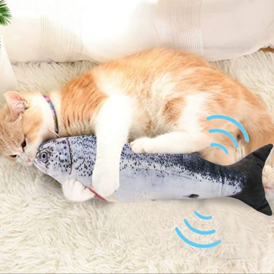 Electric USB Charging Simulation Fish Cat Toy Funny Interactive Pets Cats Catnip Toys for Cat Kitty Kitten-Perfect for Biting Chewing Kicking Electric USB Charging Simulation Fish Cat Toy Funny Interactive Pets Cats Catnip Toys for Cat Kitty Kitten-Perfect for Biting Chewing Kicking