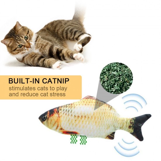 Electric USB Charging Simulation Fish Cat Toy Funny Interactive Pets Cats Catnip Toys for Cat Kitty Kitten-Perfect for Biting Chewing Kicking Electric USB Charging Simulation Fish Cat Toy Funny Interactive Pets Cats Catnip Toys for Cat Kitty Kitten-Perfect for Biting Chewing Kicking