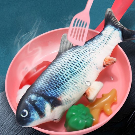 Realistic Plush Simulation Electric Doll Fish Funny Interactive Pets Chew Bite Supplies for Cat Fish Flop Cat Toy for Biting and Kicking Realistic Plush Simulation Electric Doll Fish Funny Interactive Pets Chew Bite Supplies for Cat Fish Flop Cat Toy for Biting and Kicking