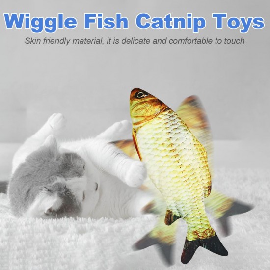 Electric Moving Kicker Simulation Fish Toy Cat USB Charging Realistic Flopping Fish, Wiggle Fish Catnip Toys for Cat Kitty Biting Chewing Kicking Electric Moving Kicker Simulation Fish Toy Cat USB Charging Realistic Flopping Fish, Wiggle Fish Catnip Toys for Cat Kitty Biting Chewing Kicking