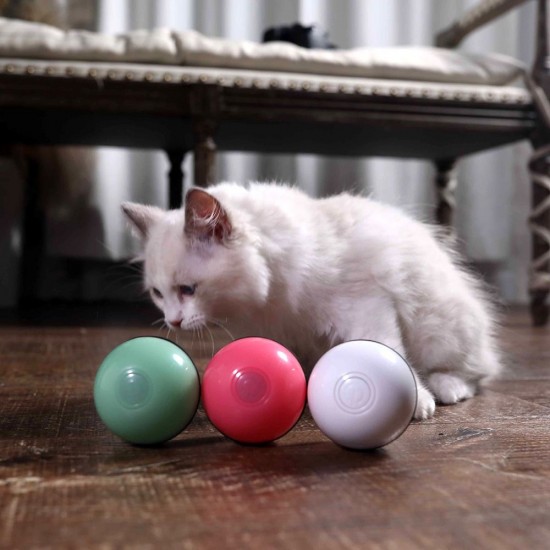 Smart Interactive Cat Toy Ball, Automatic Rolling Ball, USB Rechargeable Cat Light Toy, 360 Degree Self Rotating Ball for Pet Cat Dog, LED Lighting Cat Exercise Chaser Toy Smart Interactive Cat Toy Ball, Automatic Rolling Ball, USB Rechargeable Cat Light Toy, 360 Degree Self Rotating Ball for Pet Cat Dog, LED Lighting Cat Exercise Chaser Toy