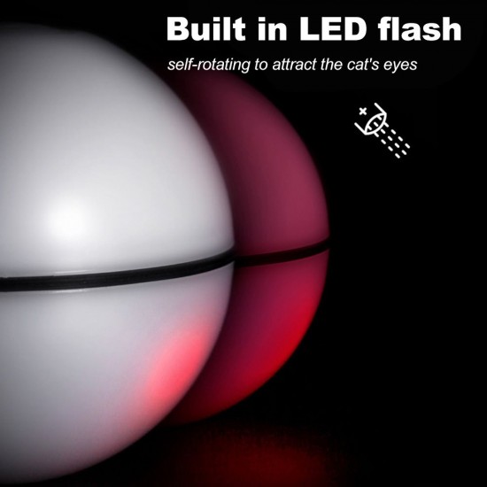 Smart Interactive Cat Toy Ball, Automatic Rolling Ball, USB Rechargeable Cat Light Toy, 360 Degree Self Rotating Ball for Pet Cat Dog, LED Lighting Cat Exercise Chaser Toy Smart Interactive Cat Toy Ball, Automatic Rolling Ball, USB Rechargeable Cat Light Toy, 360 Degree Self Rotating Ball for Pet Cat Dog, LED Lighting Cat Exercise Chaser Toy