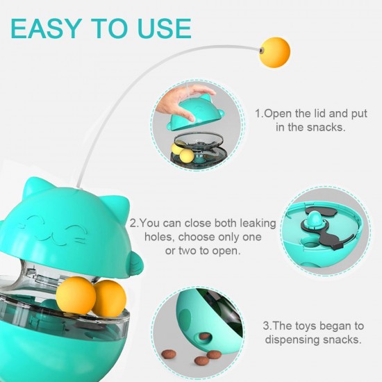 Cat Food Dispensing Ball Cat Tracks Tumbler Treat Ball Cat Feeder Circle Track with Moving Balls for Cat Pet Cat Food Dispensing Ball Cat Tracks Tumbler Treat Ball Cat Feeder Circle Track with Moving Balls for Cat Pet