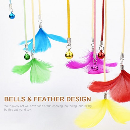 Cat Interactive Stick with Balls Bells Feather Wand for Cat Teaser Catcher Exercise Playing Toys Pet Supplies Cat Interactive Stick with Balls Bells Feather Wand for Cat Teaser Catcher Exercise Playing Toys Pet Supplies