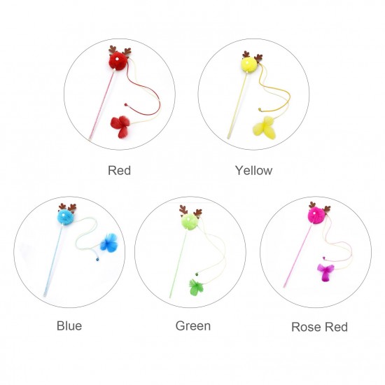 Cat Interactive Stick with Balls Bells Feather Wand for Cat Teaser Catcher Exercise Playing Toys Pet Supplies Cat Interactive Stick with Balls Bells Feather Wand for Cat Teaser Catcher Exercise Playing Toys Pet Supplies