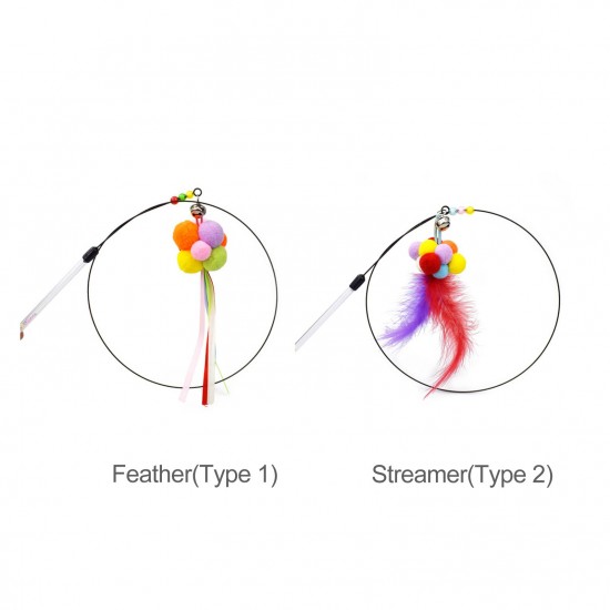Cat Interactive Stick with Balls Bells Feather Wand for Cat Teaser Catcher Exercise Playing Fun Toys Pet Supplies Cat Interactive Stick with Balls Bells Feather Wand for Cat Teaser Catcher Exercise Playing Fun Toys Pet Supplies
