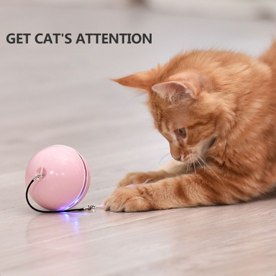 Pet Multicolor Lighting Cat Ball Plaything USB Charge Intelligent Multicolor Scrolling Pet Ball With Feather Pet Multicolor Lighting Cat Ball Plaything USB Charge Intelligent Multicolor Scrolling Pet Ball With Feather
