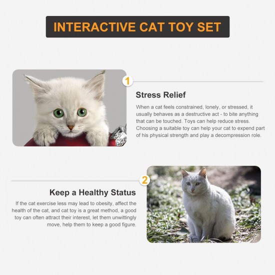27PCS Cat Toy Kitten Toys Variety Pack Set Including Feather Teaser Fluffy Fish Mouse Crinkle Balls Tunnel Drum for Pet Kitty Puppy Christmas Gift 27PCS Cat Toy Kitten Toys Variety Pack Set Including Feather Teaser Fluffy Fish Mouse Crinkle Balls Tunnel Drum for Pet Kitty Puppy Christmas Gift