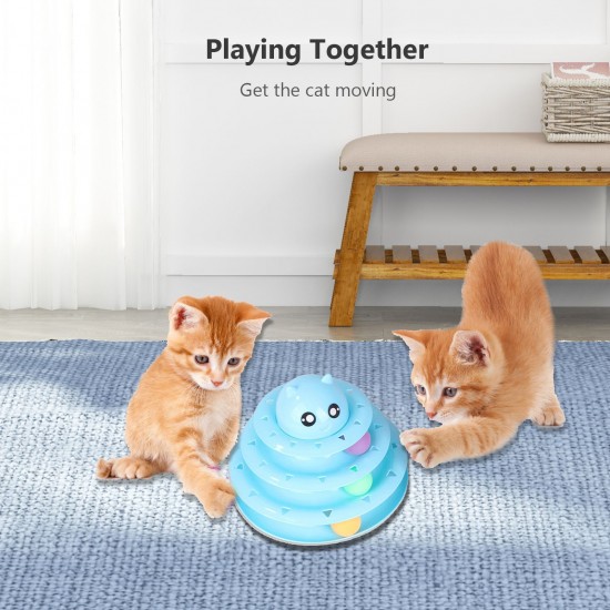 14PCS Cat Toy Interactive Toys Variety Pack Set Including 3 Level Towers Tracks Roller Feather Teaser Fluffy Mouse Crinkle Balls Having Fun Exerciser Playing for Pet Birthday Gift 14PCS Cat Toy Interactive Toys Variety Pack Set Including 3 Level Towers Tracks Roller Feather Teaser Fluffy Mouse Crinkle Balls Having Fun Exerciser Playing for Pet Birthday Gift
